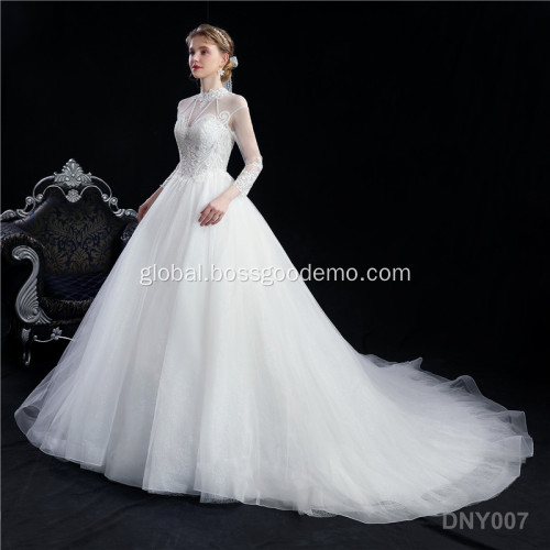  Simple And Neat Light chinese style wedding dress With Lace Sleeves Supplier